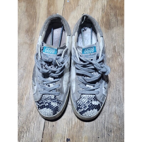 Golden Goose GGDB Superstar Lace Up Python Toe Sneakers Shoes 37 - Picture 2 of 15
